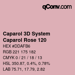 Código de color: Caparol 3D System - Caparol Rose 120 | qconv.com