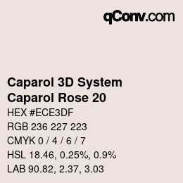 颜色代码: Caparol 3D System - Caparol Rose 20 | qconv.com