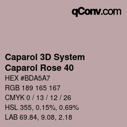 Code couleur: Caparol 3D System - Caparol Rose 40 | qconv.com