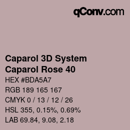 颜色代码: Caparol 3D System - Caparol Rose 40 | qconv.com