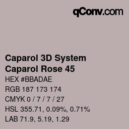 Code couleur: Caparol 3D System - Caparol Rose 45 | qconv.com
