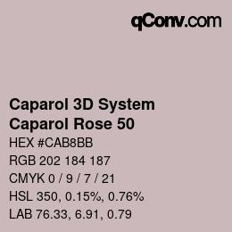 Código de color: Caparol 3D System - Caparol Rose 50 | qconv.com