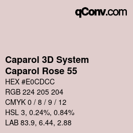 Código de color: Caparol 3D System - Caparol Rose 55 | qconv.com