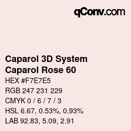 カラーコード: Caparol 3D System - Caparol Rose 60 | qconv.com