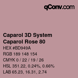 Código de color: Caparol 3D System - Caparol Rose 80 | qconv.com