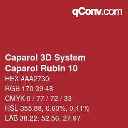 Color code: Caparol 3D System - Caparol Rubin 10 | qconv.com