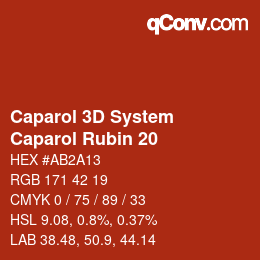 カラーコード: Caparol 3D System - Caparol Rubin 20 | qconv.com