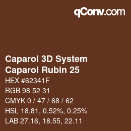 Color code: Caparol 3D System - Caparol Rubin 25 | qconv.com