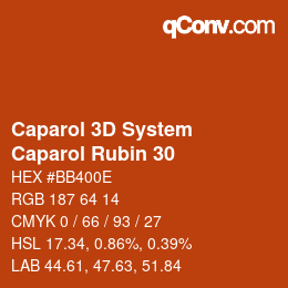 Color code: Caparol 3D System - Caparol Rubin 30 | qconv.com