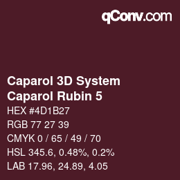 Color code: Caparol 3D System - Caparol Rubin 5 | qconv.com
