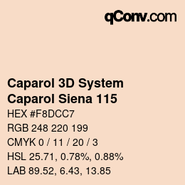 Color code: Caparol 3D System - Caparol Siena 115 | qconv.com