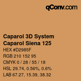 颜色代码: Caparol 3D System - Caparol Siena 125 | qconv.com