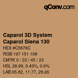 颜色代码: Caparol 3D System - Caparol Siena 130 | qconv.com