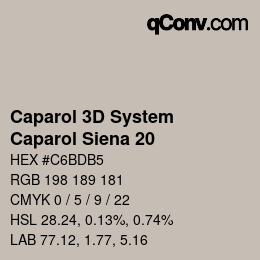 カラーコード: Caparol 3D System - Caparol Siena 20 | qconv.com