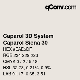 Color code: Caparol 3D System - Caparol Siena 30 | qconv.com