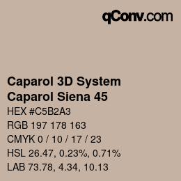 颜色代码: Caparol 3D System - Caparol Siena 45 | qconv.com