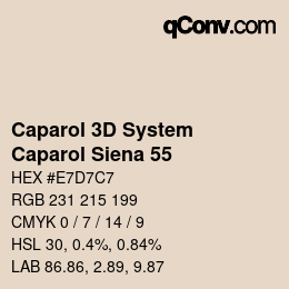 Color code: Caparol 3D System - Caparol Siena 55 | qconv.com