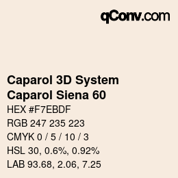 カラーコード: Caparol 3D System - Caparol Siena 60 | qconv.com