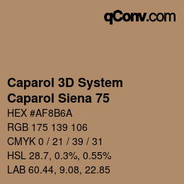 Color code: Caparol 3D System - Caparol Siena 75 | qconv.com