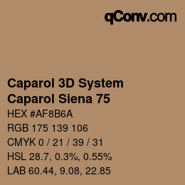 颜色代码: Caparol 3D System - Caparol Siena 75 | qconv.com
