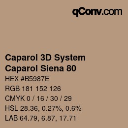 Código de color: Caparol 3D System - Caparol Siena 80 | qconv.com