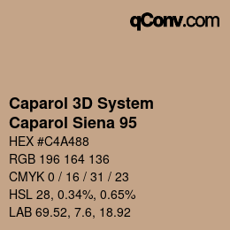 Farbcode: Caparol 3D System - Caparol Siena 95 | qconv.com