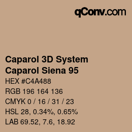 カラーコード: Caparol 3D System - Caparol Siena 95 | qconv.com