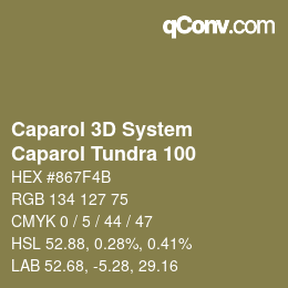 Color code: Caparol 3D System - Caparol Tundra 100 | qconv.com