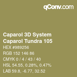 Color code: Caparol 3D System - Caparol Tundra 105 | qconv.com