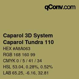 Color code: Caparol 3D System - Caparol Tundra 110 | qconv.com