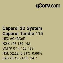 Color code: Caparol 3D System - Caparol Tundra 115 | qconv.com