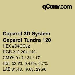 Color code: Caparol 3D System - Caparol Tundra 120 | qconv.com