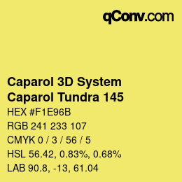 Color code: Caparol 3D System - Caparol Tundra 145 | qconv.com