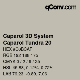 カラーコード: Caparol 3D System - Caparol Tundra 20 | qconv.com