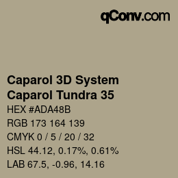 Color code: Caparol 3D System - Caparol Tundra 35 | qconv.com