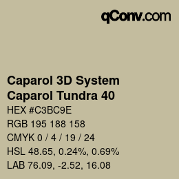 颜色代码: Caparol 3D System - Caparol Tundra 40 | qconv.com