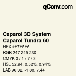 Farbcode: Caparol 3D System - Caparol Tundra 60 | qconv.com