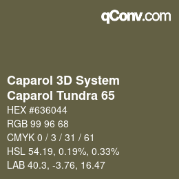 Color code: Caparol 3D System - Caparol Tundra 65 | qconv.com