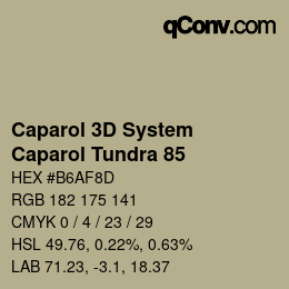 Color code: Caparol 3D System - Caparol Tundra 85 | qconv.com
