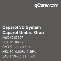 Farbcode: Caparol 3D System - Caparol Umbra-Grau | qconv.com