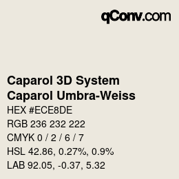 Code couleur: Caparol 3D System - Caparol Umbra-Weiss | qconv.com