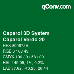 Color code: Caparol 3D System - Caparol Verdo 20 | qconv.com