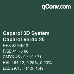 Código de color: Caparol 3D System - Caparol Verdo 25 | qconv.com