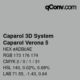 Color code: Caparol 3D System - Caparol Verona 5 | qconv.com