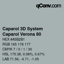 Code couleur: Caparol 3D System - Caparol Verona 80 | qconv.com