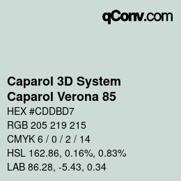 颜色代码: Caparol 3D System - Caparol Verona 85 | qconv.com
