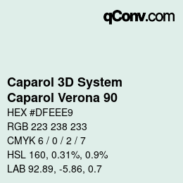 Color code: Caparol 3D System - Caparol Verona 90 | qconv.com