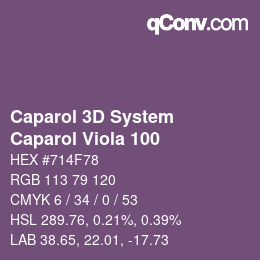 Color code: Caparol 3D System - Caparol Viola 100 | qconv.com