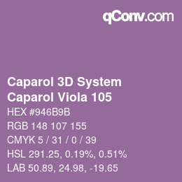 颜色代码: Caparol 3D System - Caparol Viola 105 | qconv.com
