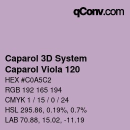 颜色代码: Caparol 3D System - Caparol Viola 120 | qconv.com